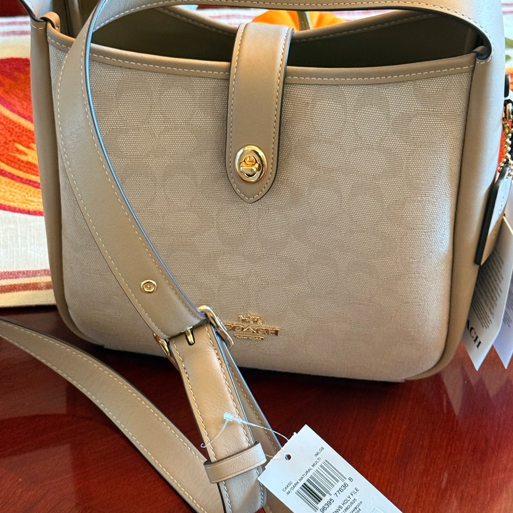 Brand new with tags Coach Beige Shoulder Bag